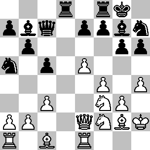 116. Averbach-Keres Spagnola 1.e4 e5 2.Cf3 Cc6 3.Ab5 a6 4.Aa4 Cf6 5.0-0 Ae7 6.Te1 b5 7.Ab3 0-0 8.c3 d6 9.h3 Ca5 10.Ac2 c5 11.d4 Dc7 12.Cbd2 Ab7 13.