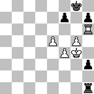 54...Ta1 Non è migliore l alternativa 54...Rg8; dopo 55.Rg3 Rg7 56.Rg4 Rg8 57.Th6 Tg1+ 58.Rxh3 Th1+ 59.Rg4 Txh6 60.gxh6, il N. non riesce a catturare il pedone h6. 55.Rg3 Th1 56.Rg4 Rg8 57.Th6 Ora il B.