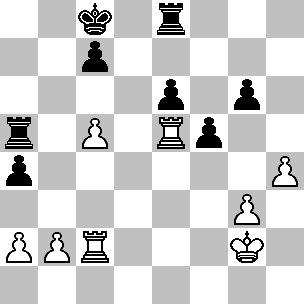 Il N. non avrebbe dovuto separare il pedone a dalla catena. Ora egli propone il cambio delle regine, per evitare la perdita del pedone dopo 19...Tae8 20.Dc2. 20.Dxg6 hxg6 21.Tfe1 Ca5 22.Te2 Tfe8 23.