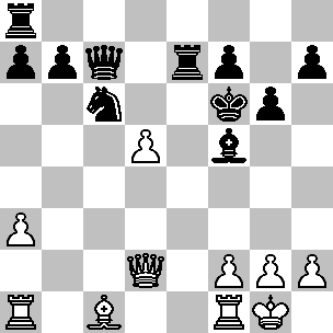14.cxd4 Ag4 14...cxd4 avrebbe avuto come risposta 15.e5. Ad Euwe non dispiacerebbe che il B. entrasse nella variante 15.e5 Axf3 16.exf6 Cxd4 17.Axh7+ Rh8 18.fxg7+ Rxg7 19.