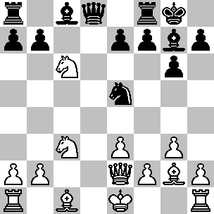 11.b3 Cc6 12.a3 h6 Così il cavallo non dovrà più difendere il pedone h7 13.Ab2 Io avrei continuato con 13.Ce2, mantenendo la possibilità di riprendere in d4 con un cavallo e replicando a 13.