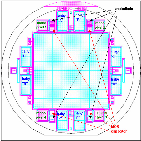 Detector Description Attività di ricerca e sviluppo MATRIX Wafer information Thickness: 500 µm 6 Radius Phosphorous doped n-type : Resistivity: > 10000 Ω cm <1,0,0> Crystal