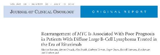 Review of 303 patients with de novo DLBCL, treated with R-CHOP