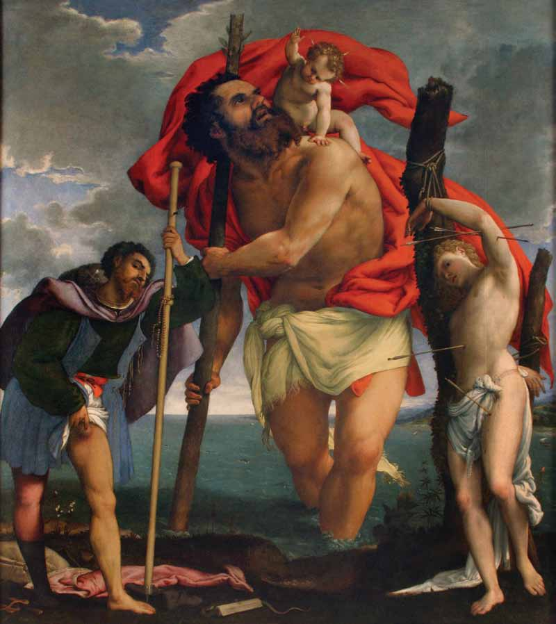 Lorenzo Lotto Lorenzo Lotto, San Cristoforo con il Bambino Gesù e i