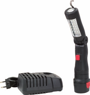 Avvolgicavi con lampada a stilo portatile professionale per officine 11 Watt Pratico e poco ingombrante Srotolamento cavo controllato con diverse posizioni di arresto Avvolgimento automatico con