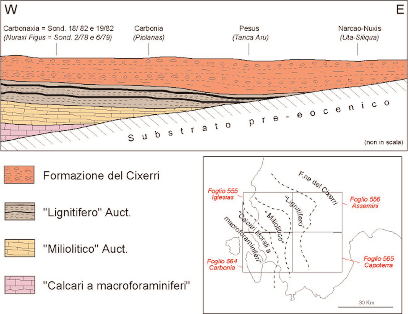 CARTA GEOLOGICA D ITALIA 1:50.