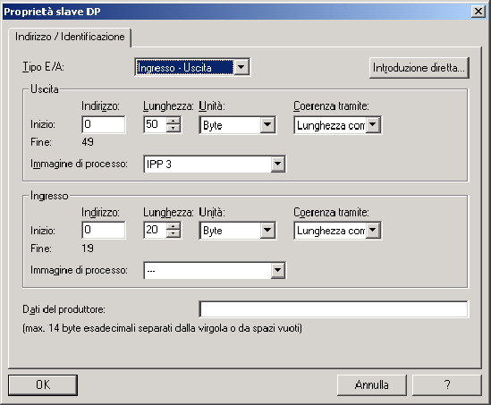 S7-400 nel funzionamento Profibus DP Esempio: Il seguente esempio (relativo all immagine di processo parziale 3 IPP 3 ) illustra una possibile progettazione in Configurazione hardware: IPP 3 in