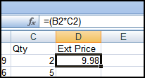 11 Formule Se ci interessa moltiplicare i numeri nelle celle B2 e C2, quali