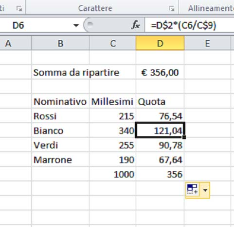 26 Riferimenti assoluti, relativi e misti I riferimenti