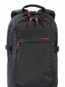 for Ultrabook 15 notebook 15.6 Ergonomic backpack, made in two different technical fabrics with internal lining s colours in contrast. Padded inner laptop compartment. Quick access front pocket.