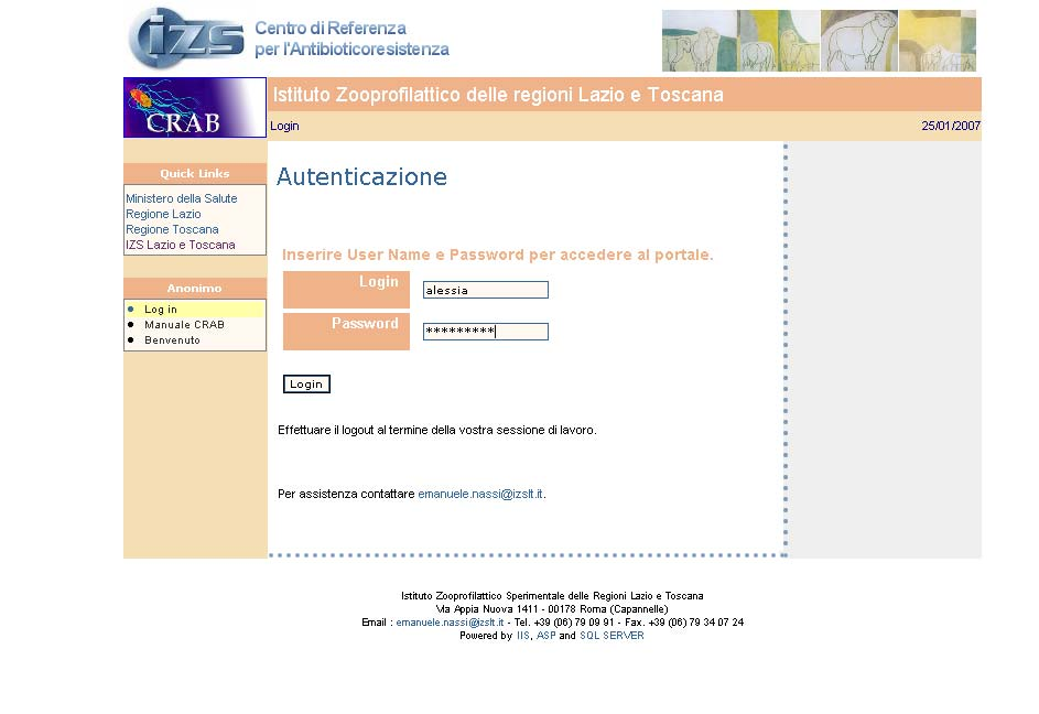 Figura 2 Gli Utenti saranno riuniti in Gruppi di appartenenza ai differenti IIZZSS presenti sul territorio, e di conseguenza verranno abilitati degli Utenti Locali con funzioni di amministratore e