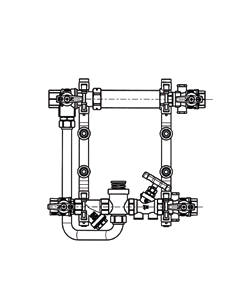 M O D U L I S AT E L L I T E ECCMIRV modulo idraulico termoregolazione con valvola di zona a 2 vie modulo idraulico composto da: attuatore non compreso nel modulo (vedi pag.