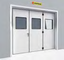 TIPOLOGIE DA 2 E 3 ANTE FOLDING DOORS WITH 2 AND 3 PANELS I portoni a libro possono essere installati con o senza guida a pavimento.