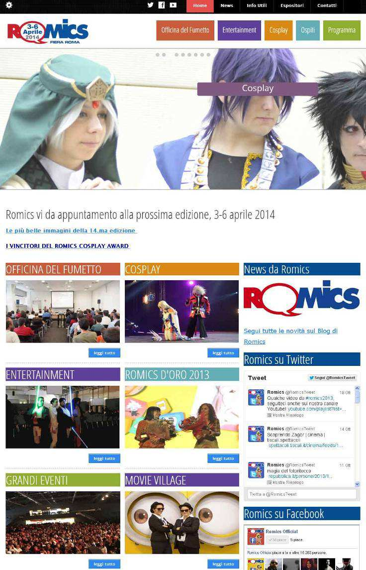 Gruppo Romics Fiera Romics Romics Official Romics tweet Fiera Romics