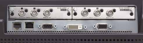 High-end Interfacce di segnale opzionali I monitor LMD high-end accettano i segnali HD-SDI o SD-SDI tramite i seguenti adattatori di ingresso opzionali: Pannello di connessione BKM-244CC Adattatore