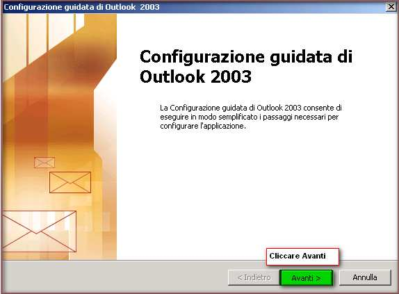 2 Configurazione Applicazione Microsoft Outlook 2003 prevede due diverse tipologie di configurazione del sistema di gestione account di Posta Elettronica: Automatico: Prima installazione del prodotto