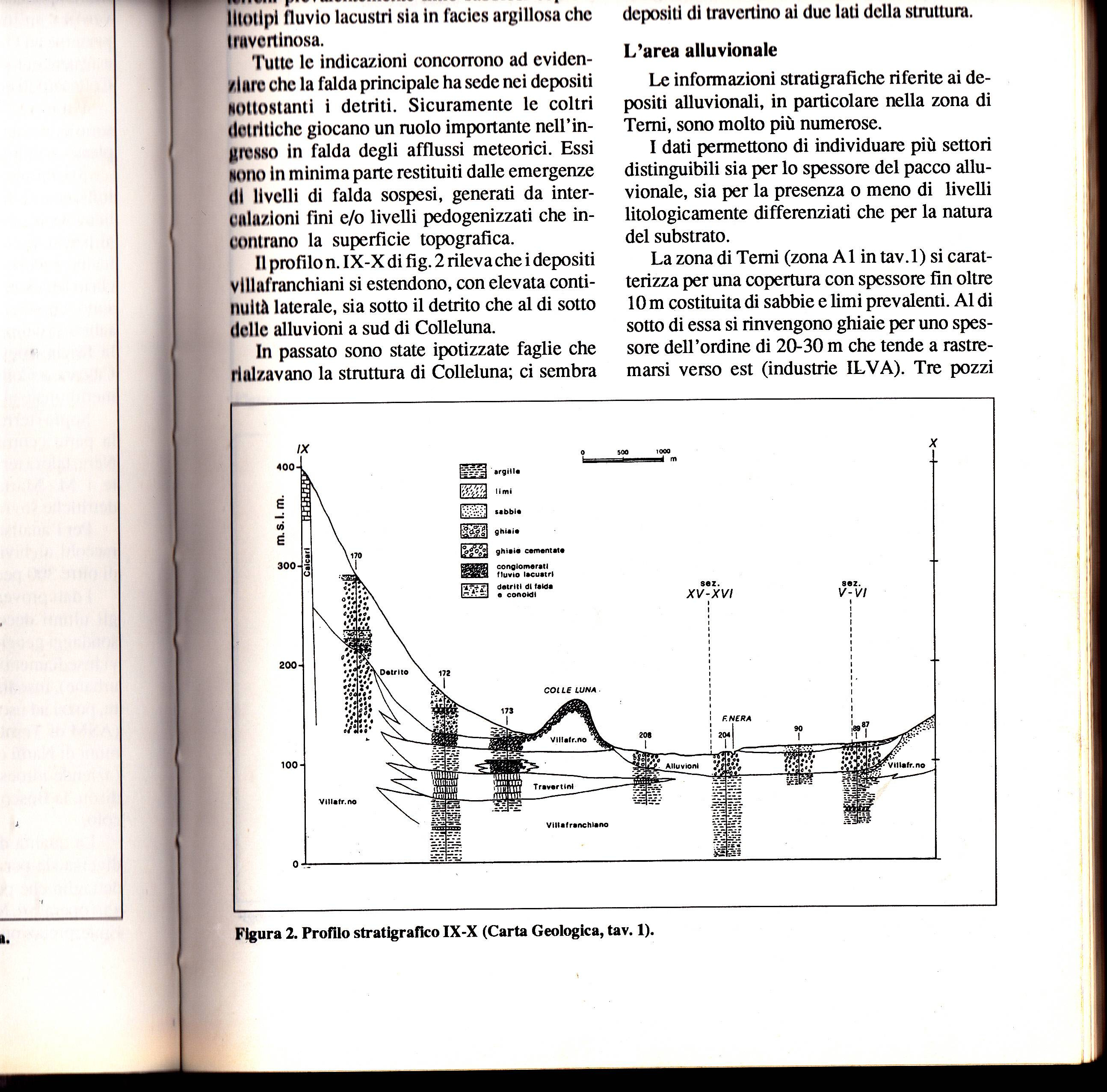 Dott. Paol o Paccara - Geol ogo Sezione stratigrafica estratta dal Volue