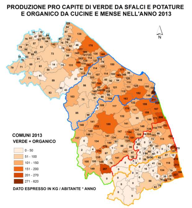 Fig. 45 Quantità di rifiuto biodegradabile avviato a