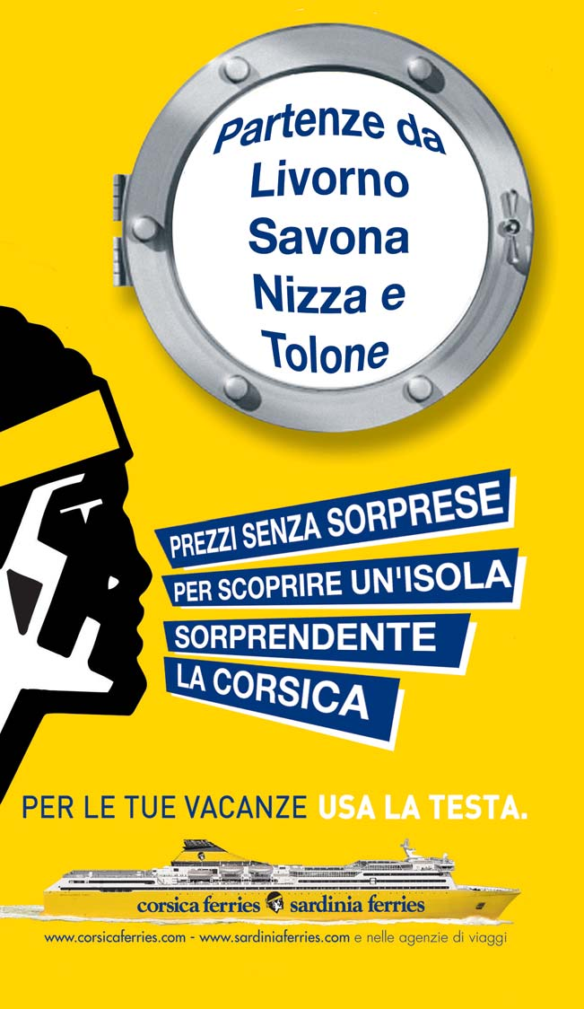 Continente-Corsica OTTOBRE G V S D L M M G V S D L M M G V S D L M M G V S D L M M G V S BASTIA 23:30 07:30 NIZZA AJACCIO 15:00 21:15 15:45 22:30 CALVI 15:45 19:45 * * Partenza: 14:15 - Arrivo: 18:30