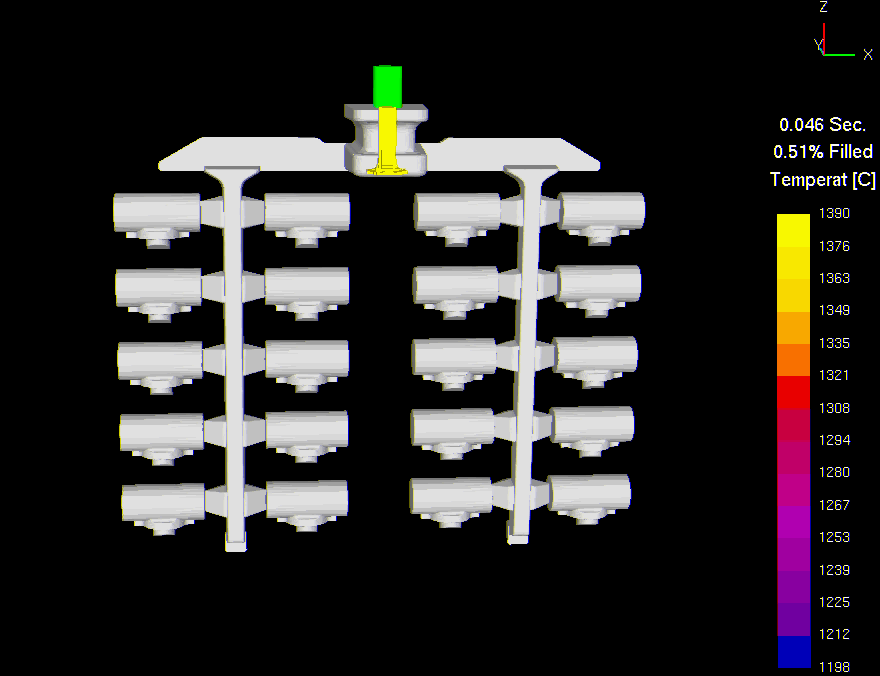 L assenza di strozzature secondarie favorisce un riempimento