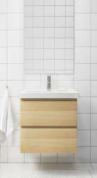 24 GODMORGON bagno 25 Mobili per lavabo Lavabo Mobili a specchio Specchi GODMORGON/ODENSVIK soluzione per il bagno come in foto. Largh. 63 cm. Miscelatore in vendita separatamente; vedi a p. 20.