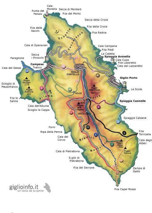 5 Aprile Domenica - Isola del Giglio Dopo la prima colazione, navigheremo alla volta dell Isola del Giglio.