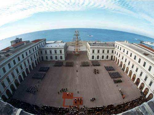 Modello della nave scuola Amerigo Vespucci esposto nella