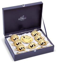 Astuccio in pelle Leather case 2068501 6068501 Servizio thè da 6 pz. Oriental tazza mug. Oriental 6-pcs. Tea-set. Mug cup.