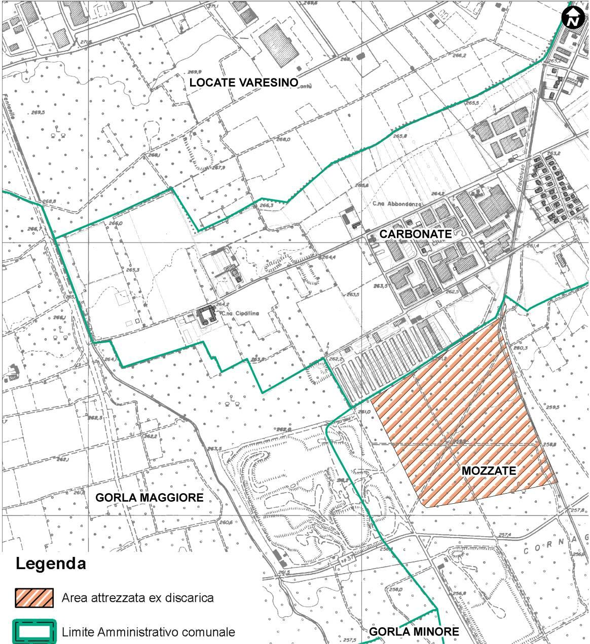 Area ex discarica oggetto di riqualificazione ambientale Lo Studio di Impatto Ambientale relativo al sito di discarica è stato approvato con D.U.O. n.