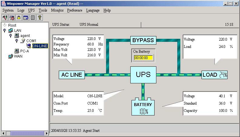12. Software Download gratuito del software WinPower WinPower è un nuovo software di monitoraggio UPS che fornisce un interfaccia facile da usare per monitorare e controllare il proprio UPS.
