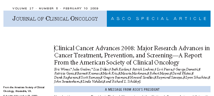 Clinical Cancer Advances 2008 KRAS status predicts whether patients with newly diagnosed metastatic colorectal cancer respond to