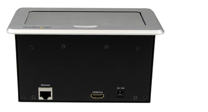 Vista frontale del prodotto 1. Porta di ingresso composita 2. Porta di ingresso video VGA + Porta di ingresso audio da 3,5 mm 3. Porta di ingresso Ethernet 4. Porta di ricarica USB 5.