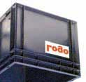 CONTENITORI NEWBOX Contenitori in polipropilene conduttivo, sovrapponibili, in formato EURO, Rsup < 10 6. Sono disponibili nei due formati EUROPA 400x300mm e 600x400mm. CODICE TIPO EST.mm INT.mm Vol.