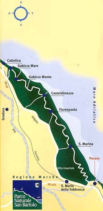 IL PRCO NTURLE EL MONTE SN RTOLO Il Parco Naturale del Monte San artolo istituito nel 1997 segna l inizio del sistema collinare della costiera del centro Italia: dalle massime quote delle colline del