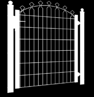 Recinzioni Residenziali Recinzioni Residenziali Cancello con specchiatura in pannelli Decofor saldati. Profili zincati e rivestiti in poliestere.