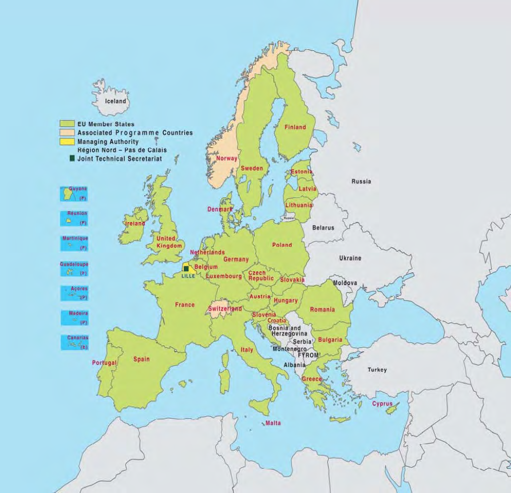 Obiettivo generale: Zone ammissibili IL PROGRAMMA INTERREG EUROPE Contribuire al rafforzamento delle politiche regionali e dei Programmi di sviluppo regionale, in particolare dei Programmi