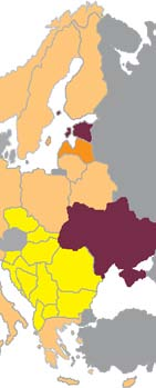 Not Ist Super Sanità ;( Suppl. ) Casi HIV per milione < -99-99 > Non disponibile Figura - Casi di HIV notificati nel per milione di abitanti (modificato da: ECDC. Surveillance Report.