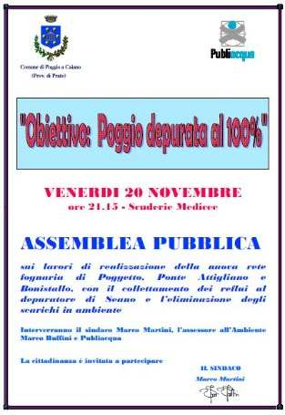 Convocazione Assemblea Pubblica In data 20/11/2015 è stata convocata una specifica Assemblea Pubblica per illustrare