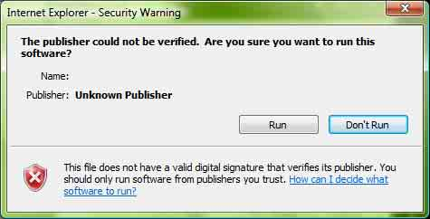 Quando si usa Windows Vista Installazione del software Quando si installa un software dal CD-ROM, come SNC toolbox, potrebbe apparire un messaggio di avvertimento a proposito dei contenuti attivi.