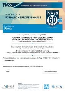 SERVZI ACCESSORI Servizio accessorio a pagamento per il rilascio dell attestato Attestato su carta speciale invio Raccomandata A.R.: il servizio prevede l invio tramite Raccomandata A.R. con plico rigido di una copia dell attestato per affissione in carta pergamenata e due copie dell attestato in carta semplice con firma originale.