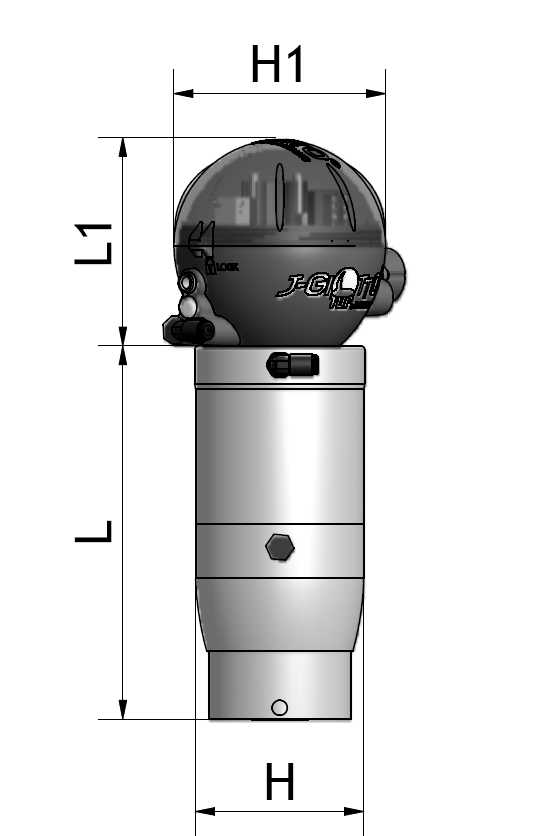 Dimensioni (mm) Dimensions (mm) Dimensioni attuatore pneumatico MACH per valvola Sfera Dimensions of pneumatic actuator MACH for Ball valve ATTACCO CONNECTIONS ISO 5211 A B H H1 L L1 M F.