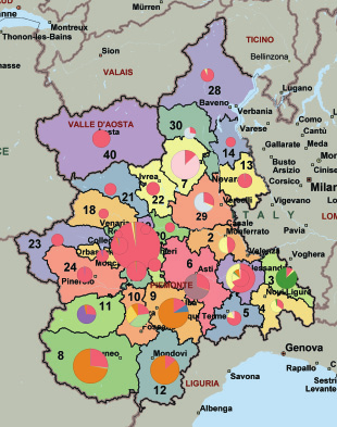 Chiariti questi aspetti, la lettura della distribuzione degli interventi sul territorio diviene più immediata. Nell anno trascorso, i 5.