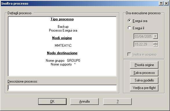 Operazioni di ripristino 6. Modificare o confermare le informazioni nella finestra di dialogo Informazioni protezione e agente e fare clic su OK.