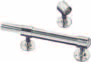 Straight Comp Corrimano inox AISI 316 componibili flangiati, diametro 43 mm, accessoriabili con supporti, giunzioni, tappi di chiusura.