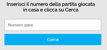 scritta Comunica risultato della gara, oppure sulla voce del menu a