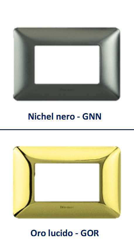 PLACCHE Nichel nero - GNN Oro satinato - GOS