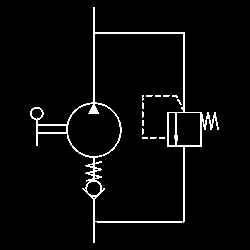 (configurazione con valvola di bypass) Hydraulic plan (configuration with pressure relief valve / by pass