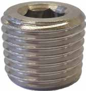 IS11 Tappo conico Taper plug acciaio inox (AISI 316L) / stainless steel (AISI 316L) 31.35.R18 R1/8 [Ch5] 10 31.35.R14 R1/4 [Ch6] 10 31.