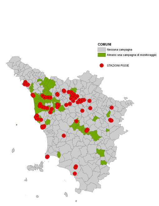 LIVELLI DI PM10 in Toscana Stazioni fisse e mezzi mobili per il monitoraggio del PM10 in Toscana di rete regionale e delle