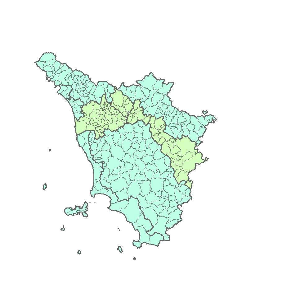 LIVELLI DI PM10: FONDO DI ZONA Per fondo di zona si intende un livello di fondo che rappresenta il contributo delle pressioni di tutta la zona aggiunto al fondo regionale rappresentato dalla zona